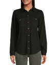 【送料無料】 ファレティ レディース シャツ トップス Legend Long Sleeve Button Front Shirt Heathered Black Twill(4)