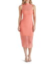 【送料無料】 スティーブ マデン レディース ワンピース トップス Sidra Mesh Mock Neck Sleeveless Midi Bodycon D...