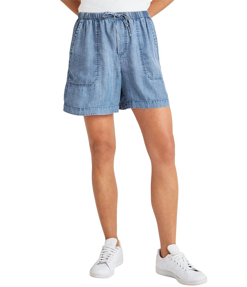 スプレンディット レディース ボトムス ハーフパンツ・ショーツ ショートパンツ Splendid Angie Indigo Drawstring Shorts Indigo インディゴ