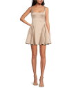 【送料無料】 ジャンビニ レディース ワンピース トップス Addison Satin Square Neck A-Line Drop Waist Mini Dress Dusty Rose