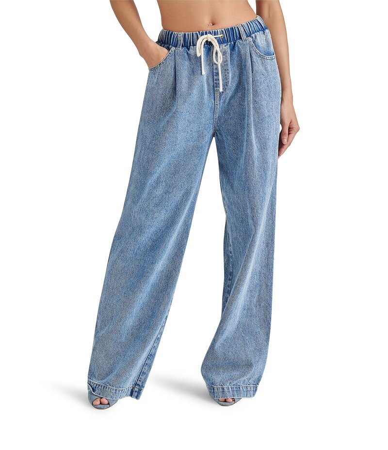 【送料無料】 スティーブ マデン レディース カジュアルパンツ ボトムス Minorca Front Tie Pull On Wide Leg Pant Medium Blue