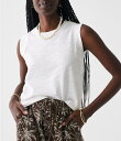 【送料無料】 ファレティ レディース シャツ トップス Sunwash Slub Knit Crew Neck Sleeveless Muscle Tank White(4)
