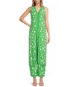 【送料無料】 トリーナターク レディース カットソー トップス Woven Printed V-Neck Sleeveless Button Front Sli...