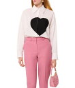 【送料無料】 タラジャーモン レディース シャツ トップス Carola Woven Point Collar Long Sleeve Heart Button Front Shirt Blanc