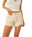 【送料無料】 フリーピープル レディース ハーフパンツ・ショーツ ボトムス We The Free Now Or Never Mid Rise Raw Hem Denim Shorts Ecru