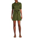 【送料無料】 チェルシーアンドバイオレット レディース ワンピース トップス Short Puff Sleeve Button Front Washed Can...