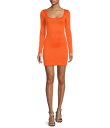 【送料無料】 ジャンビニ レディース ワンピース トップス Mini Icon Knit Scoop Neck Long Sleeve Dress Mandarin