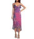 【送料無料】 ジャンビニ レディース ワンピース トップス x DANNIJO Isabella Printed V-Neck Sleeveless Ruffle Crinkle Chiffon Maxi Dress Purple Scarf(4)