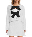 【送料無料】 エーラブズエー レディース ニット・セーター カーディガン アウター Sequin Crew Neck Long Sleeve Bow Tie F...
