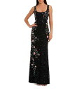 【送料無料】 マックダガル レディース ワンピース トップス Embellished Mesh Square Neck Sleeveless 3D Flower...
