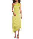 【送料無料】 バッジェリーミシュカ レディース ワンピース トップス Belle by Badgley Mischka Kelsey Sleeveless One Shoulder Asymmetric Fit and Flare Dress Yellow