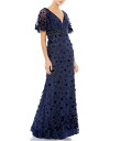 【送料無料】 マックダガル レディース ワンピース トップス V-Neck Short Flutter Sleeve Floral Pleated Cape B...