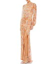 【送料無料】 マックダガル レディース ワンピース トップス Floral Print Sequin Boat Neck Long Sleeve Front S...
