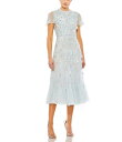 【送料無料】 マックダガル レディース ワンピース トップス Beaded Crew Neck Short Sleeve A-Line Dress Powder Blue(4)