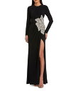 【送料無料】 マックダガル レディース ワンピース トップス Long Sleeve Embellished Flower Applique Jersey Go...