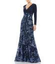 【送料無料】 マックダガル レディース ワンピース トップス V-Neck Long Sleeve Embellished Floral Applique Go...