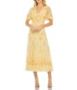 【送料無料】 マックダガル レディース ワンピース トップス 3D Floral Embellished Beaded Mesh V-Neck Flutter ...