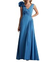 【送料無料】 タダシショージ レディース ワンピース トップス Taffeta Crepe V-Neck Sleeveless Ruffle Shoulder ...