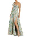 【送料無料】 マックダガル レディース ワンピース トップス Bow One Shoulder Bow Detail Brocade A-line Gown P...