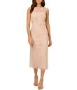 【送料無料】 アドリアナ パペル レディース ワンピース トップス Illusion Neck Bead Mesh Column Midi Dress Shell(4)