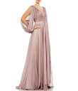 【送料無料】 マックダガル レディース ワンピース トップス V-Neck Beaded Cuff Open Long Sleeve Chiffon A-Lin...