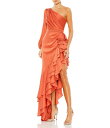 【送料無料】 マックダガル レディース ワンピース トップス Ruffle Asymmetrical Hemline Cut Out Side One Shou...