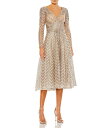 【送料無料】 マックダガル レディース ワンピース トップス Sequin Beaded Surplice V-Neck Long Sleeve A-Line ...