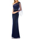 【送料無料】 マックダガル レディース ワンピース トップス Embellished One Shoulder Asymmetrical Draped Gown...