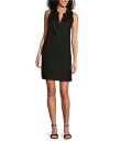 【送料無料】 トッミーバハマ レディース ワンピース トップス Ruffle Split V-Neck Sleeveless Side Pocket Dress Black