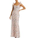 【送料無料】 マックダガル レディース ワンピース トップス Sweetheart Neck Ruffle Shoulder Floral Embroidere...