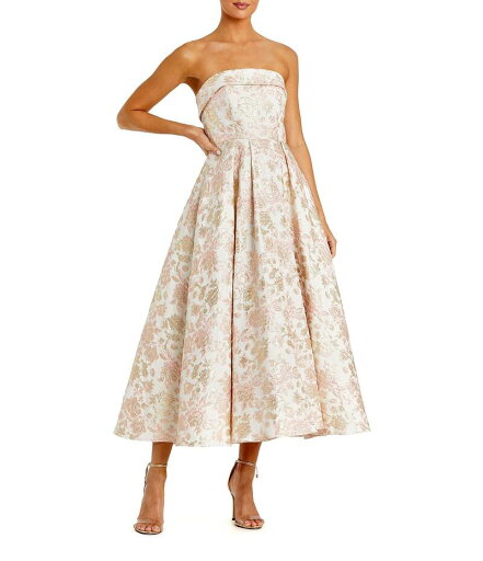 【送料無料】 マックダガル レディース ワンピース トップス Strapless Floral Brocade Fit & Flare Midi Dress Blush Multi 【送料無料】 マックダガル レディース ワンピース トップス Strapless Floral Brocade Fit & Flare Midi Dress Blush Multi