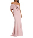 【送料無料】 マックダガル レディース ワンピース トップス Beaded Off The Shoulder Crepe Mermaid Gown Blush