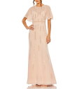 【送料無料】 マックダガル レディース ワンピース トップス High Neck Flutter Sleeve Embellished Mesh Sheath ...