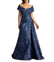 【送料無料】 タダシショージ レディース ワンピース トップス Off-The-Shoulder Drape Front Floral Jacquard A-L...