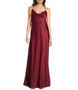 【送料無料】 ビーダーリン レディース ワンピース トップス Halter Cowl Neck Spaghetti Strap Long Dress Wine