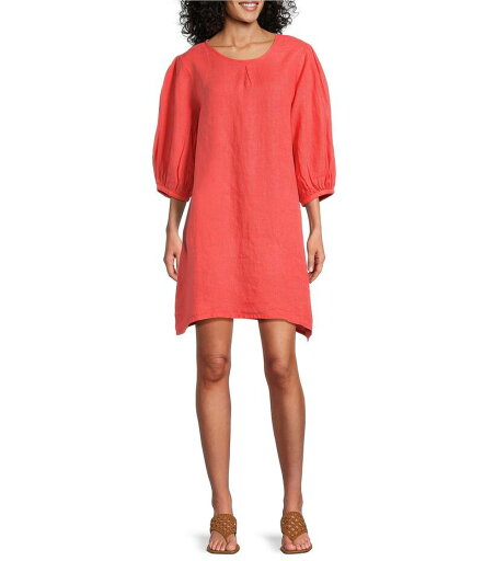 【送料無料】 ブライン ウォーカー レディース ワンピース トップス Lucien Light Linen Round Neck 3/4 Balloon Sleeve Dress Floret 【送料無料】 ブライン ウォーカー レディース ワンピース トップス Lucien Light Linen Round Neck 3/4 Balloon Sleeve Dress Floret