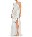 【送料無料】 マックダガル レディース ワンピース トップス Sleeveless Pleated One Shoulder Thigh High Slit S...