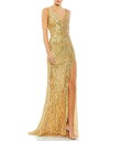 【送料無料】 マックダガル レディース ワンピース トップス Beaded Sequin V-Neck Sleeveless Thigh High Side S...