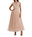 【送料無料】 マックダガル レディース ワンピース トップス Crew Neck Cap Sleeve Embellished A-Line Dress Blu...