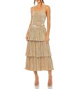 【送料無料】 マックダガル レディース ワンピース トップス Sleeveless Square Neck Tiered Ruffled Detail Dres...