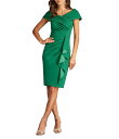 【送料無料】 タダシショージ レディース ワンピース トップス Crepe Pleated Wrap Off The Shoulder Cap Sleeve G...