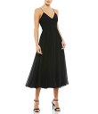 【送料無料】 マックダガル レディース ワンピース トップス Chiffon V-Neck Sleeveless Faux Wrap Flowy Midi Dr...