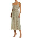 【送料無料】 マックダガル レディース ワンピース トップス Scoop Neck Embellished Mesh Aline Midi Dress Nude Sage(4)