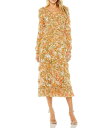 【送料無料】 マックダガル レディース ワンピース トップス V-Neck Long Sleeve Low Back Floral Printed Chiffo...