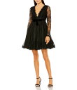 【送料無料】 マックダガル レディース ワンピース トップス Long Sleeve V-Neck Lace A-Line Dress Black