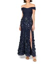 【送料無料】 アイダンマットックス レディース ワンピース トップス Mesh Embroidered Sequin Floral Off-The-Should...