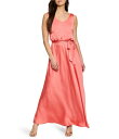 【送料無料】 ニックアンドゾー レディース ワンピース トップス Bianca Day Gloss V-Neck Sleeveless Tie Waist Maxi Dress Guava(4)