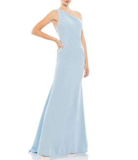 【送料無料】 マックダガル レディース ワンピース トップス Asymmetrical Ruched One Shoulder Sleeveless Open Back Detail Trumpet Sheath Gown Powder Blue 【送料無料】 マックダガル レディース ワンピース トップス Asymmetrical Ruched One Shoulder Sleeveless Open Back Detail Trumpet Sheath Gown Powder Blue