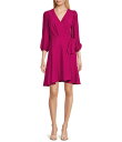 【送料無料】 アレックスマリー レディース ワンピース トップス Enola Surplice V-Neck 3/4 Sleeve Wrap Dress Magenta