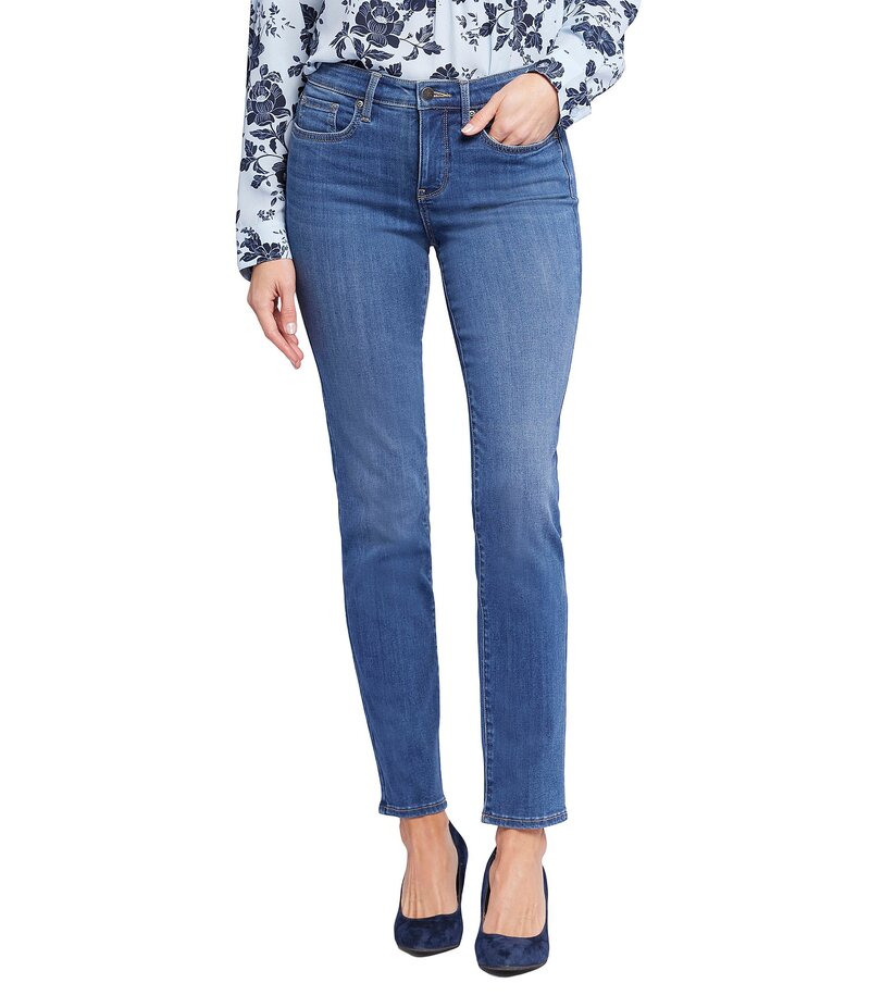 【送料無料】 エヌワイディージェイ レディース デニムパンツ ジーンズ ボトムス Sheri Slim Mid Rise Stretch Denim Jeans Rockford